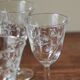 Glass glass service with glass flower motif