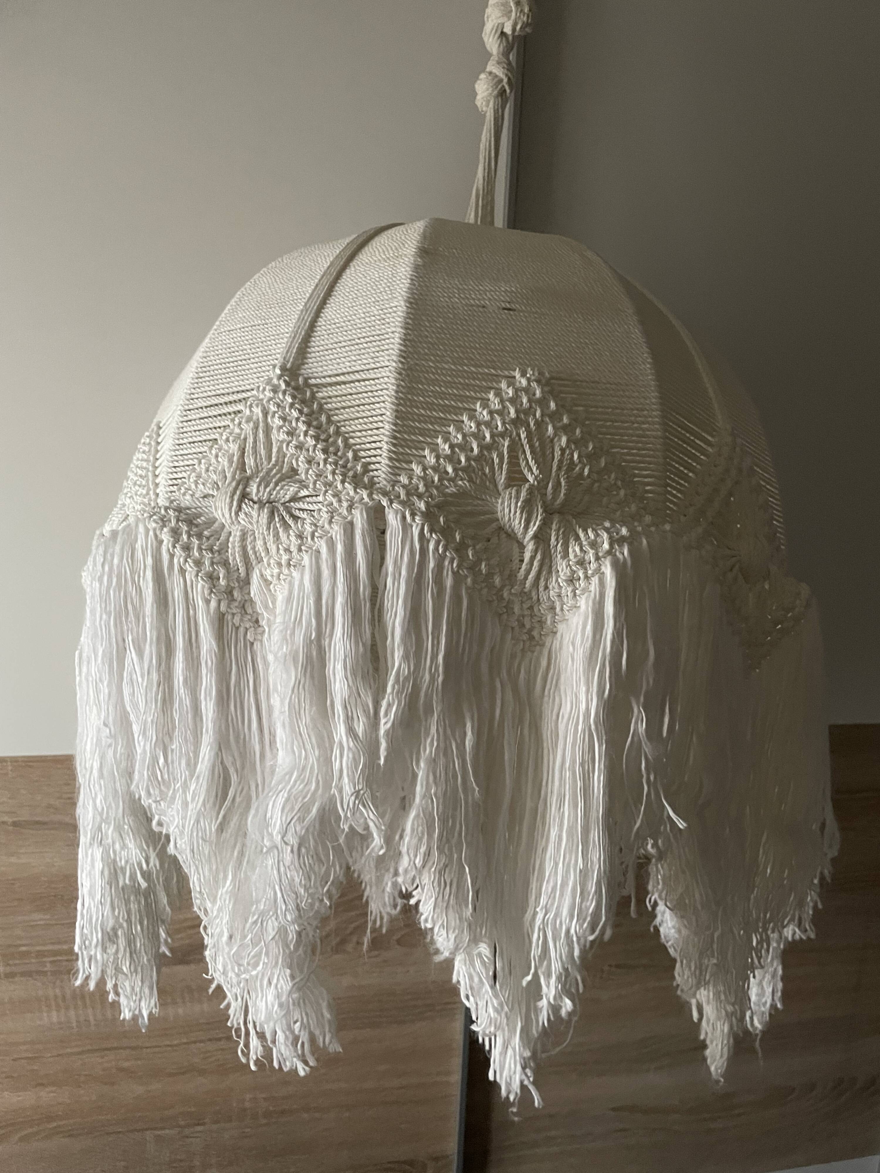 Macramé hanging lamp