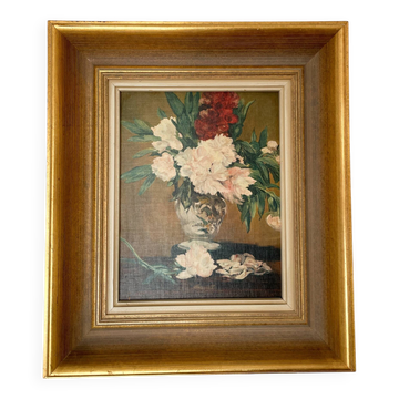Canvas reproduction of "Vase of Peonies" by Manet - 1973