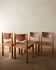 Brutalist Elm and Leather Dining Chairs by Maison Regain, 1970s, Set of 4