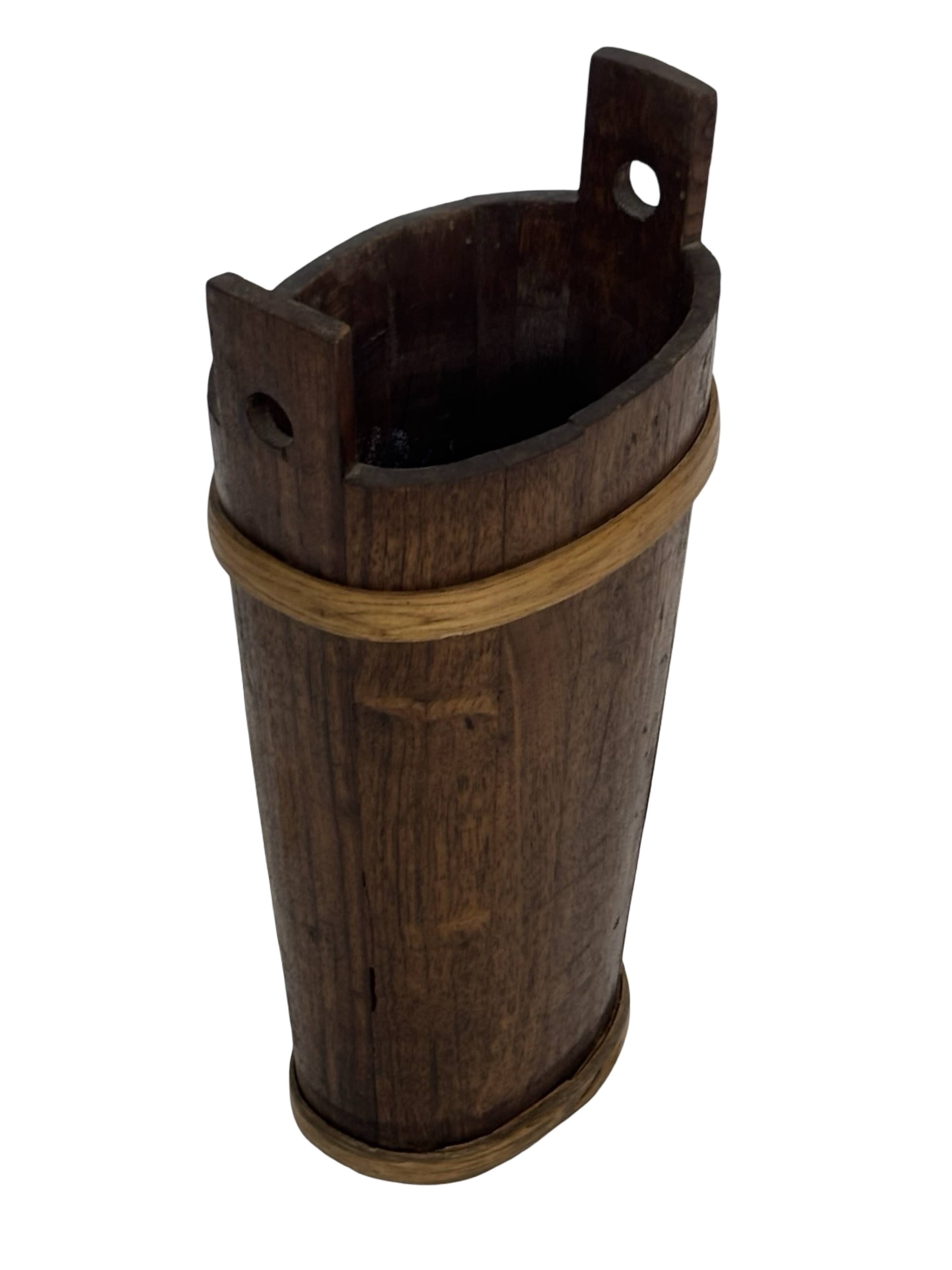 Vintage Wooden Umbrella Stand, 1960s minimalist design