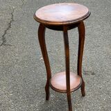 20th century round art nouveau tripod stand in solid wood