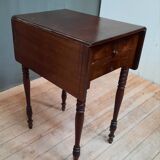 Side table with flap