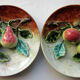 Slurry plate, trompe l'oeil sculpture: pears or apples, your choice