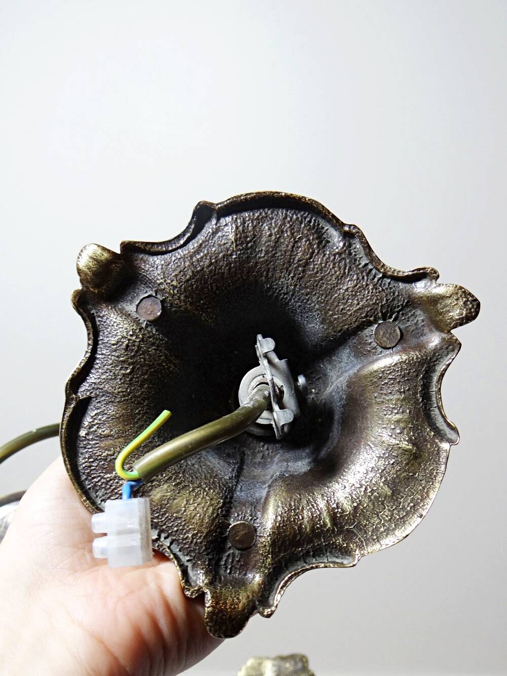 Lustre Hollywood Regency Art Deco vintage 80-90 Bronze Mariner Shells