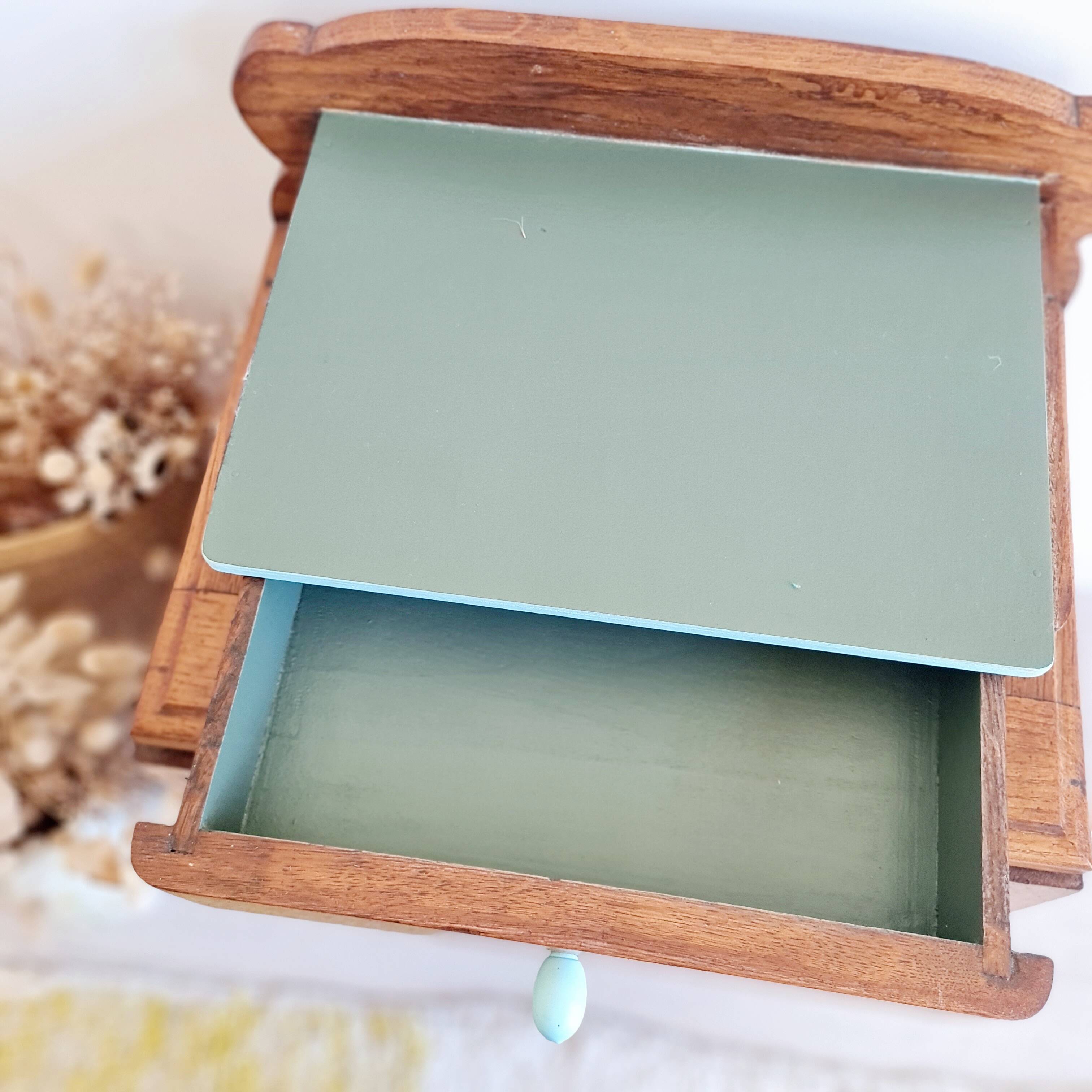 Chevet petit meuble caisson art déco bois