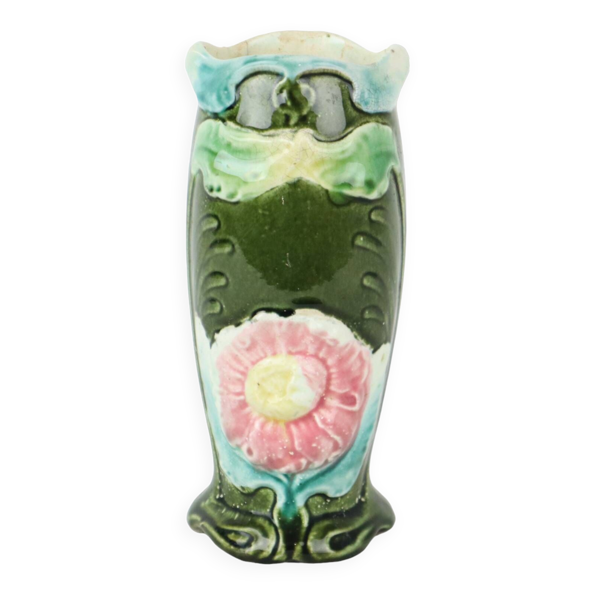 French art nouveau vase barbotine gustav de bruyn antique pottery