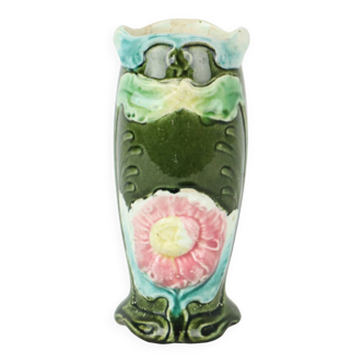 Vase art nouveau barbotine gustav de bruyn poterie antique