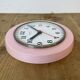 Vintage Pink East German Bakelite Wall Clock from Weimar, 1980s