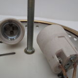 Ceiling lamp or round wall lamp, glass and metal