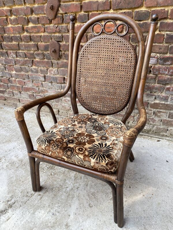 Fauteuil bambou et cannage adulte