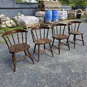 4 western-style bistro chairs in beech wood
