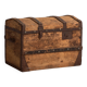 Large antique washed wooden trunk (c.1900) #66