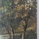 Afternoon on the lake, oil on canvas signed