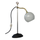 Vintage up and down lamp in opaline, brass and metal