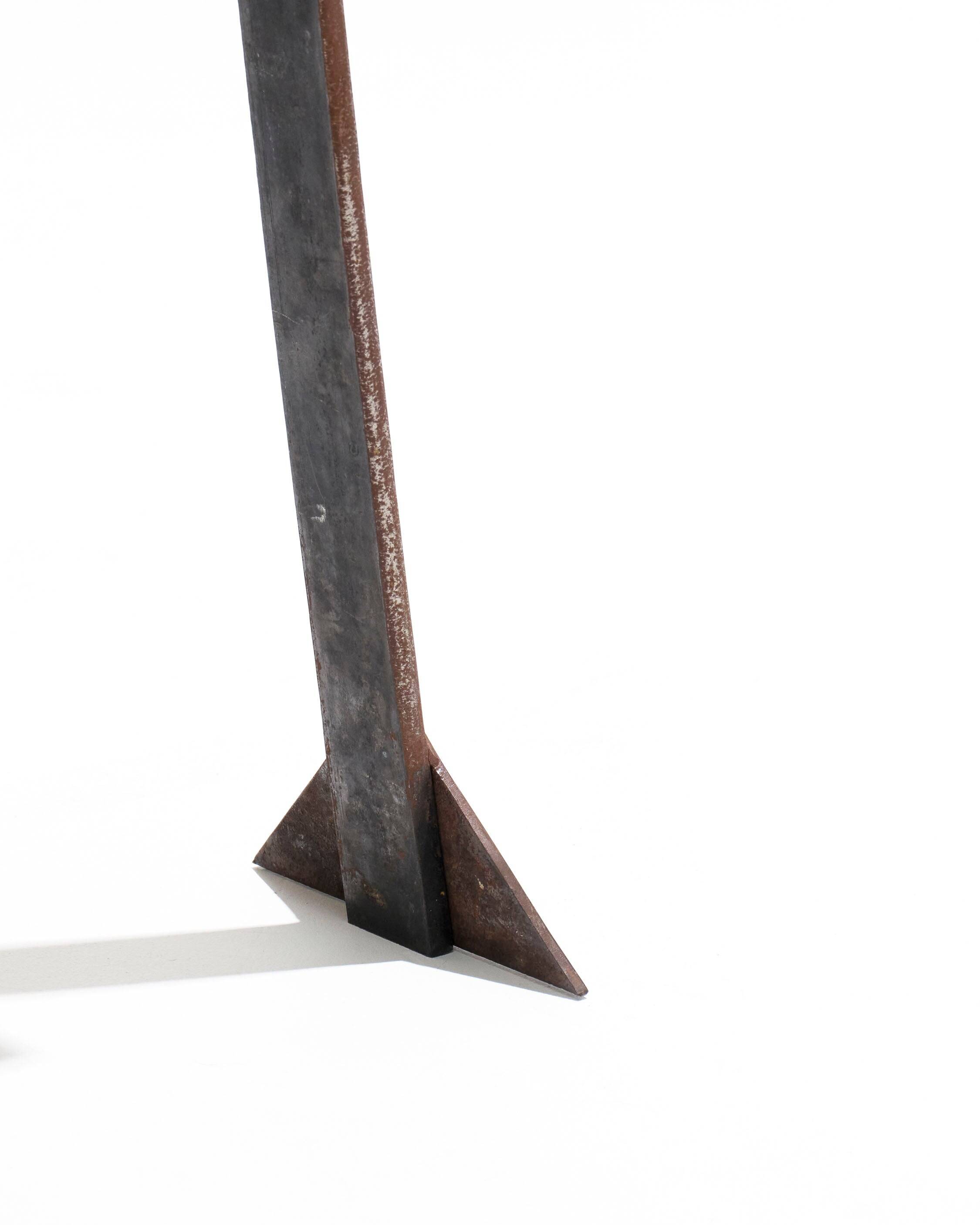 Sculptural steel chair, 1980s
