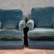 Paire de fauteuils crapaud + pouf :jean prevost des années 70
