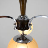 Chrome-plated Art Deco Chandelier, 1940s