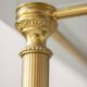 Gold metal and smoked glass server