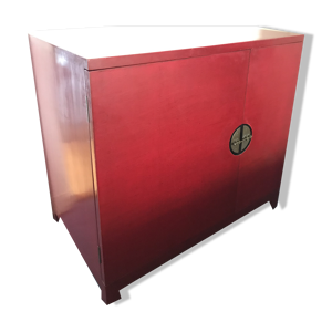 Commode laquée rouge style chinois