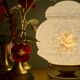 Vintage Art Deco globe table lamp in white Clichy glass