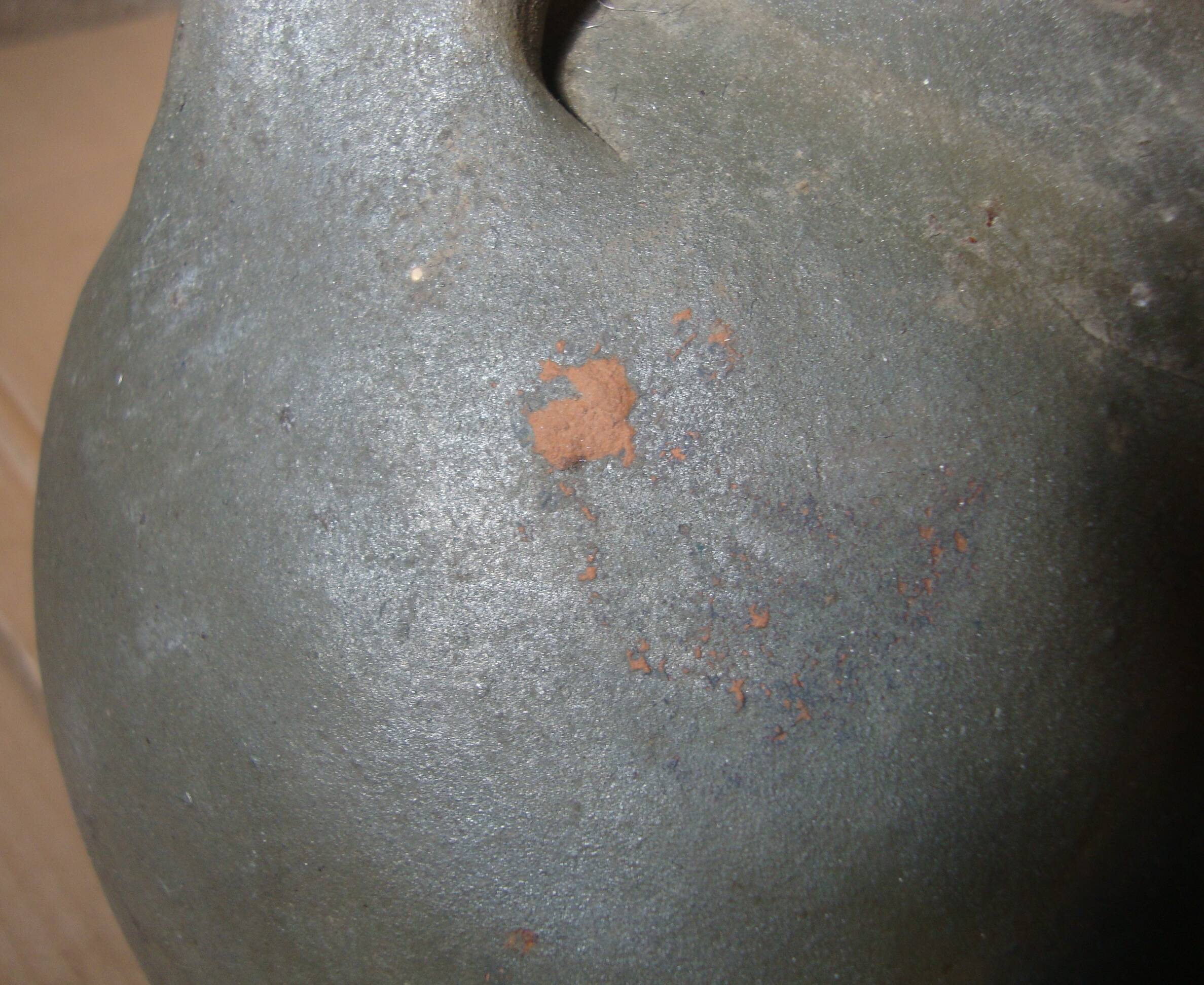 Old Oil Jug Jar Double Handle Terracotta