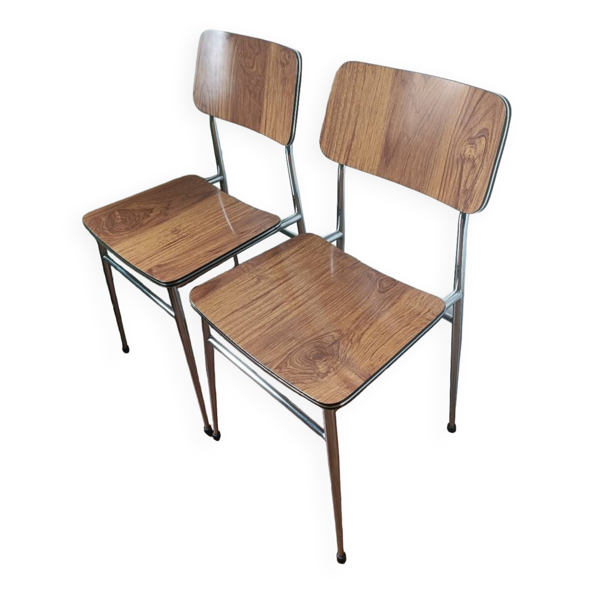 Two vintage Formica chairs