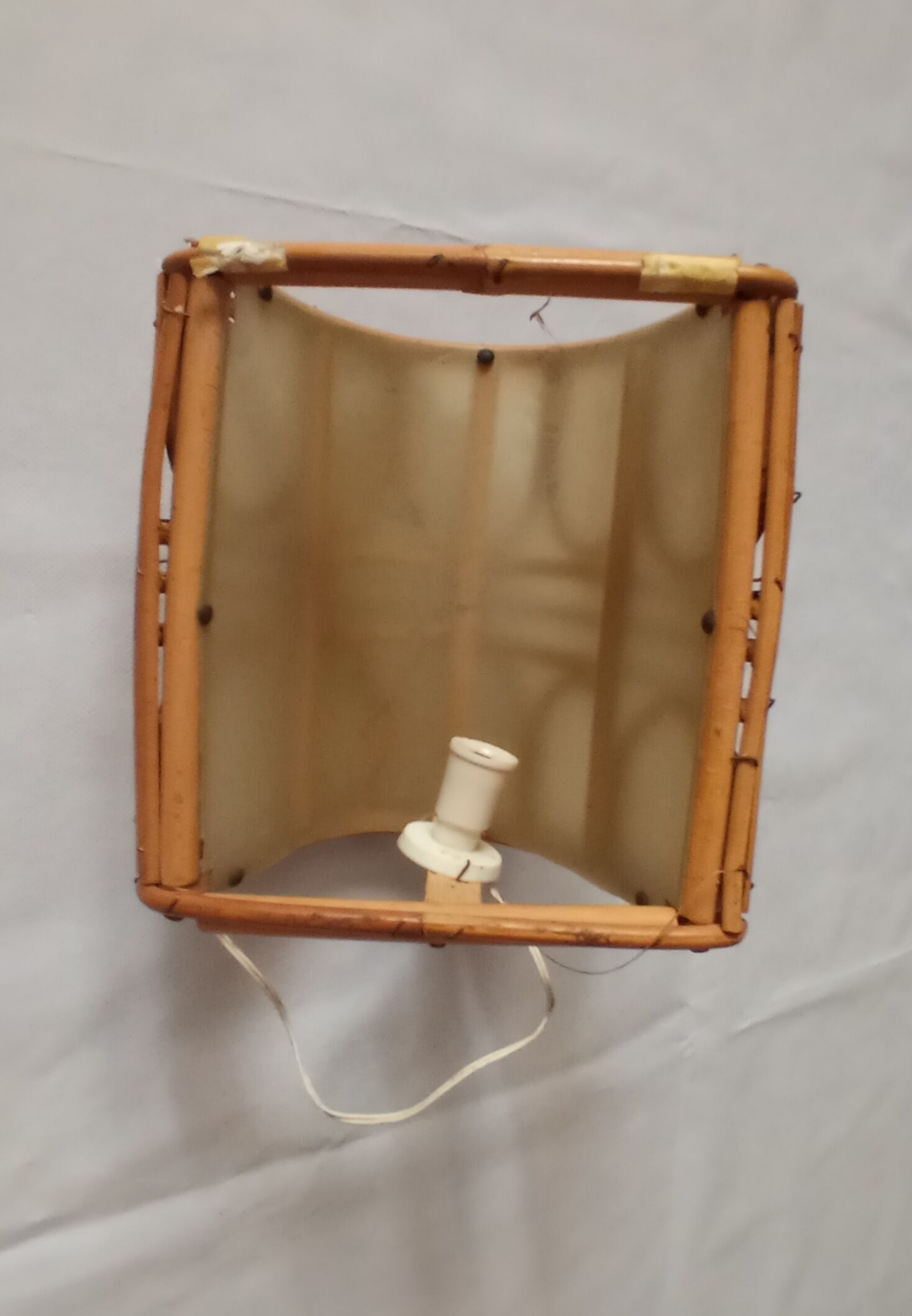 Vintage bamboo wall lamp