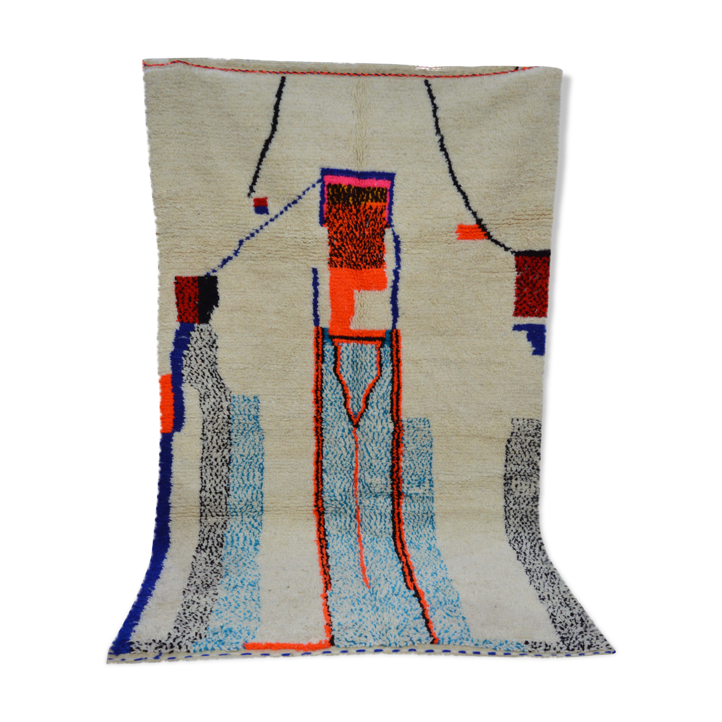 Neon Berber carpet handmade in Morocco 250 x 154 CM