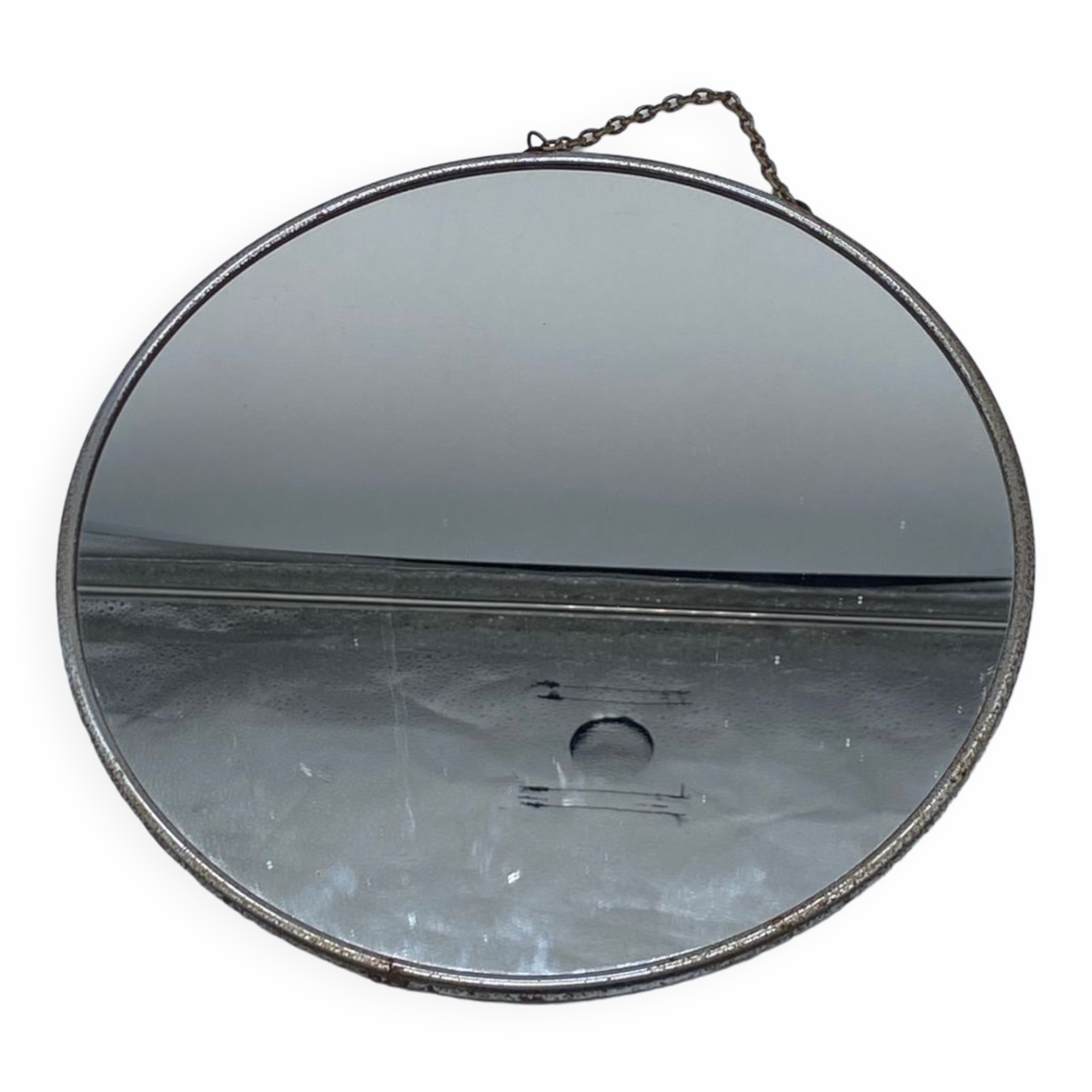 Round mirror vintage barber style