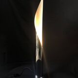 Vintage Floor Lamp • Flame • Stainless Steel • Space Age • 1970