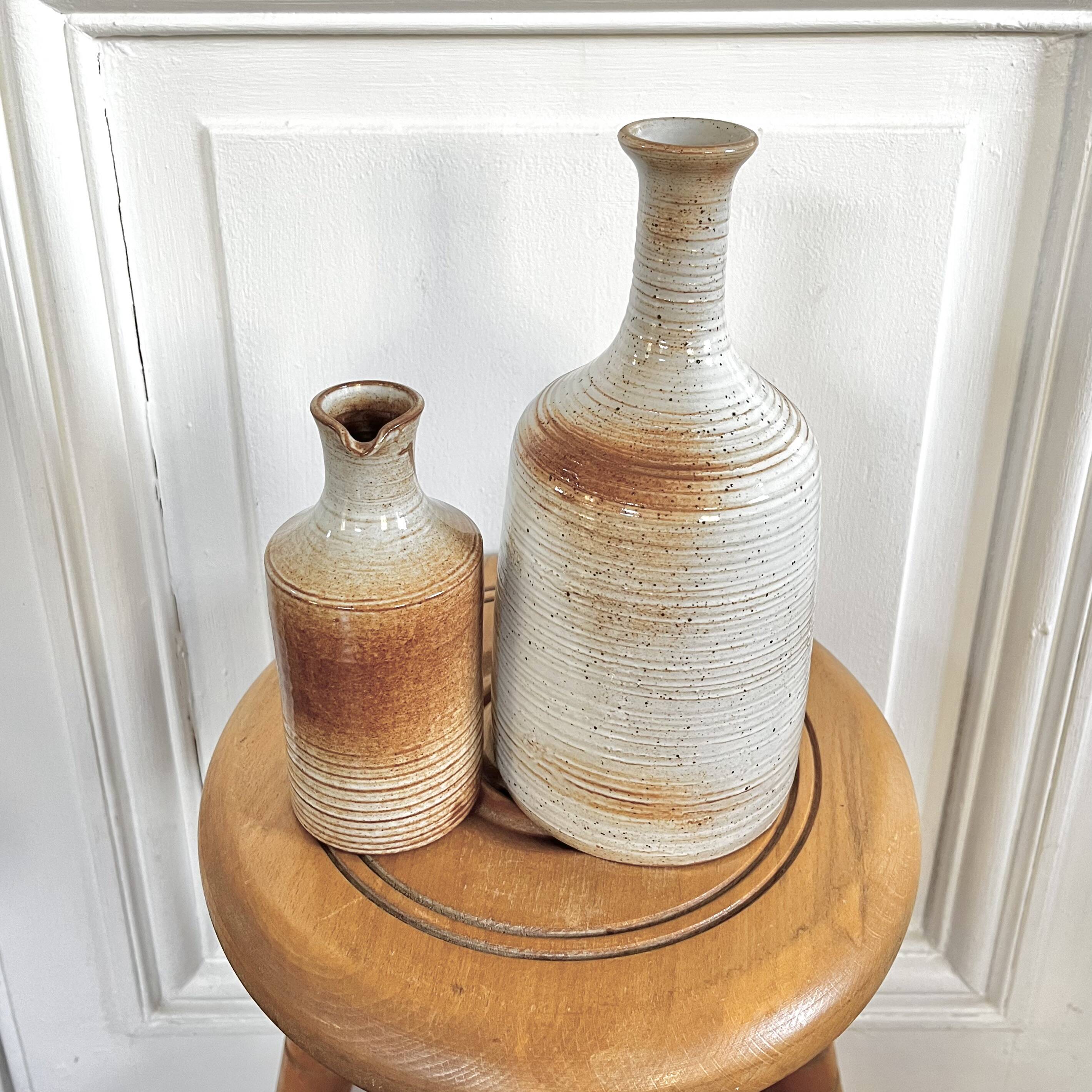 Stoneware soliflore vases