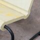 Rare Willy Guhl two-seater bench, original yellow patina, 1960.