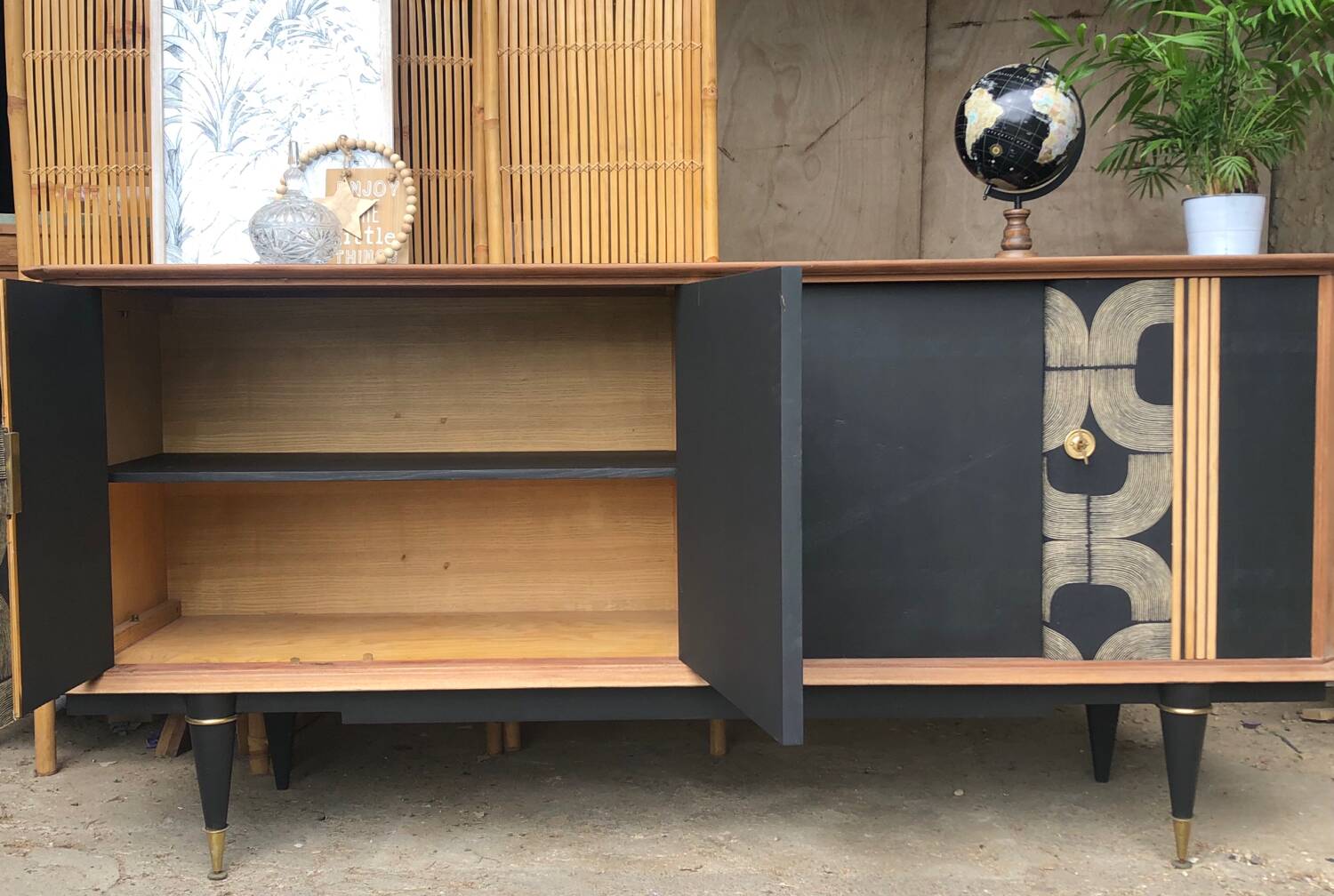 Black vintage sideboard