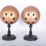 Pair of vintage LITA Eyeball wall lights, 1970s