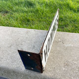 Old double-sided enamelled plate men's toilet stem