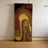 Space Age Wall Tapestry | Italian Mid-Century Fabric Art 1970s