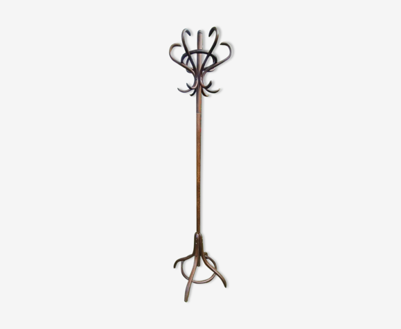 Porte-manteau perroquet en bois