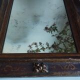 Small rectangular mirror with mercury glass "Leluc"