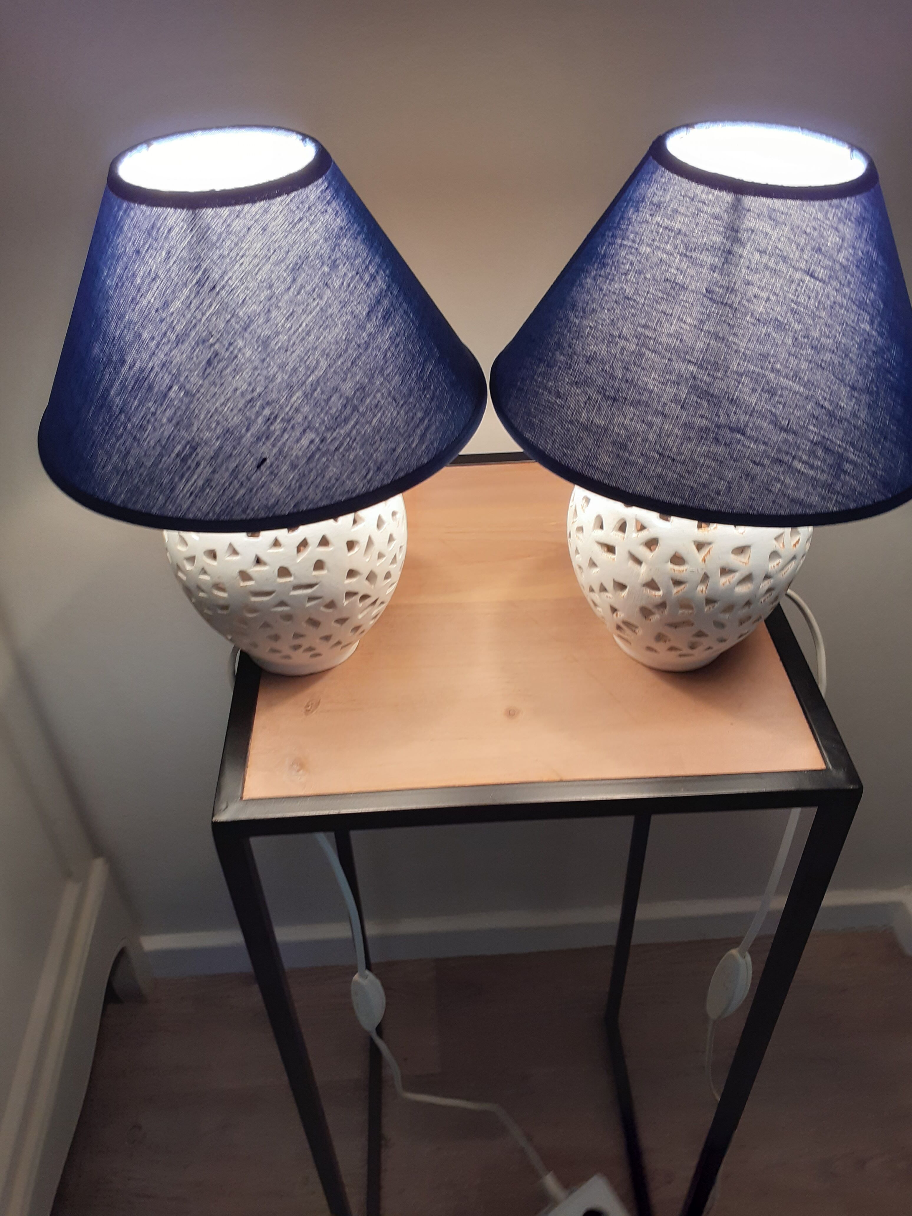 Pair of bedside lamps