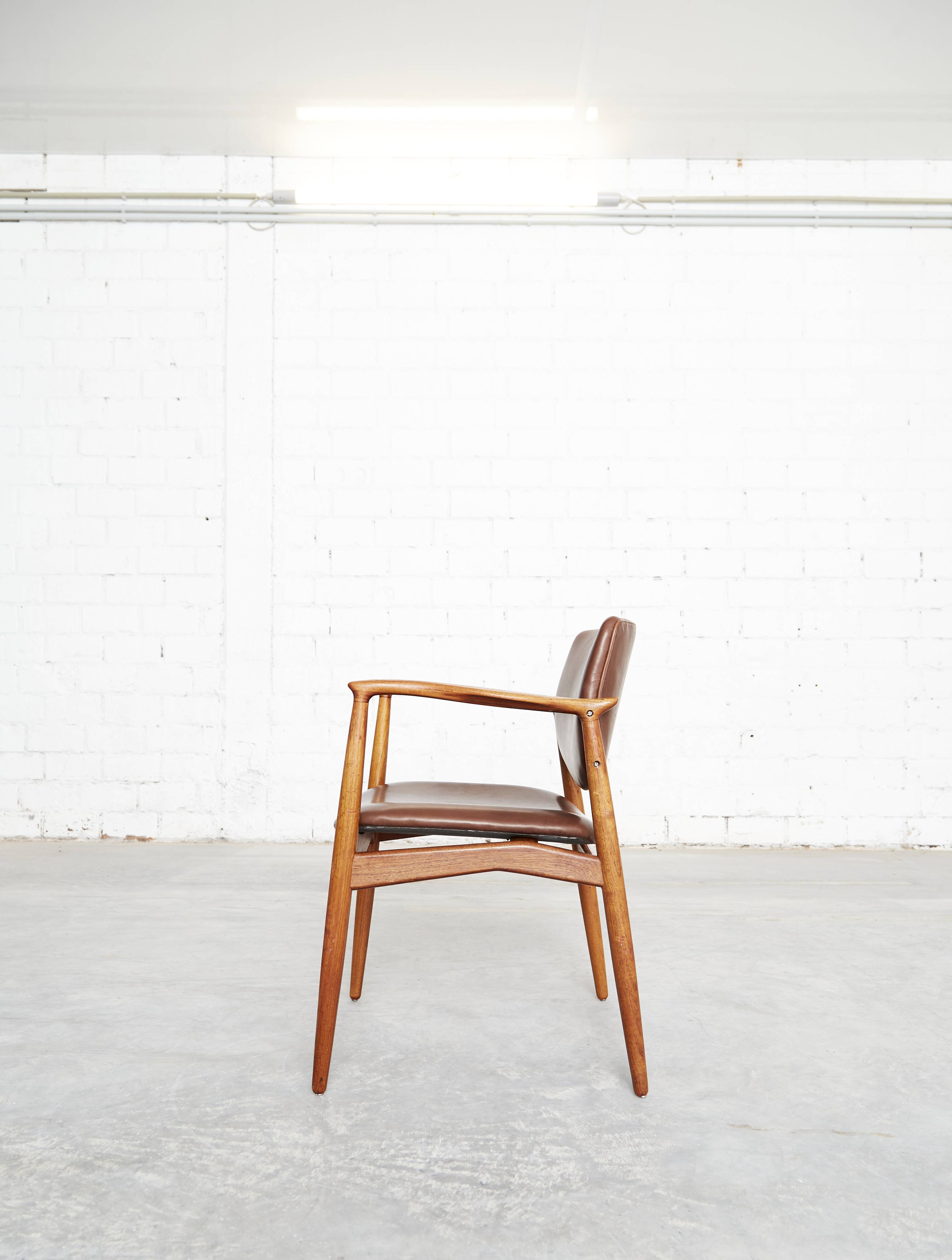 Vintage Captain's Chair in Teak by Erik Buch for Ørum Møbler