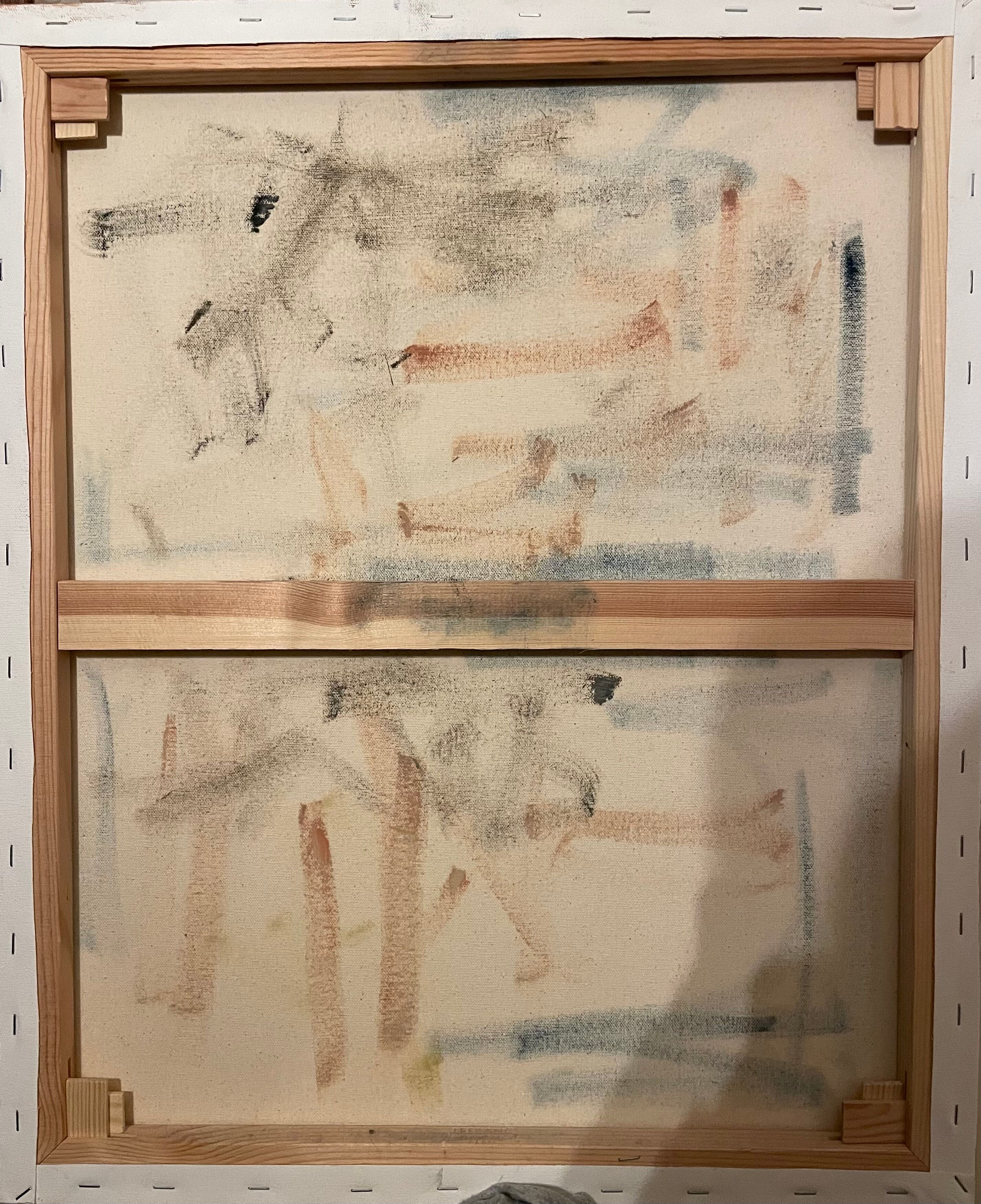 Huile sur toile femme de dos