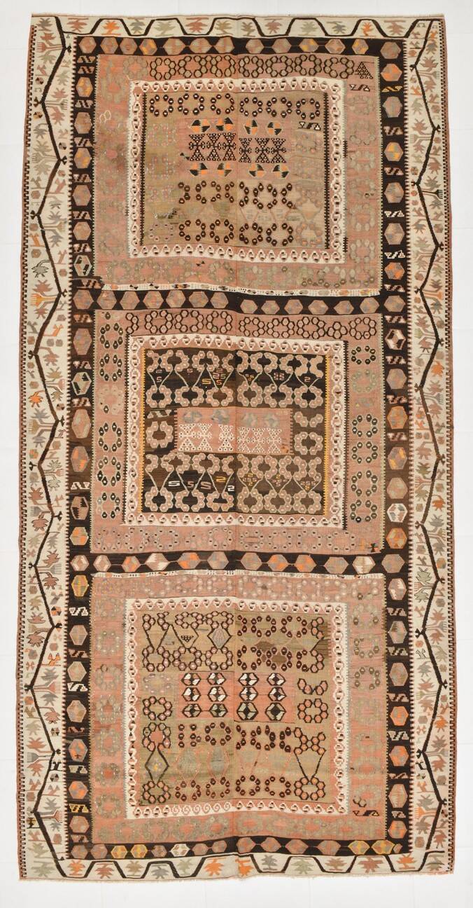 6x11 Kilim Large Area Turkish Kilim Rug,Luxury Vintage Kilim Rug,170x341 Cm