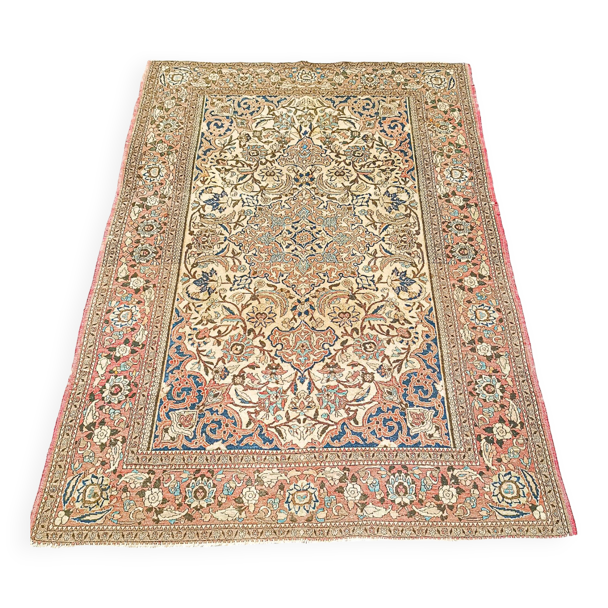 Handmade oriental rug Isfahan 210 x 143