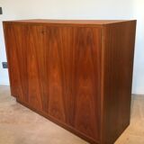 Low vintage blond walnut buffet