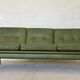 Canapé 3 places Svend Skipper vintage danois rétro en cuir vert olive