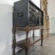17th-century blackened wooden Flemish cabinet