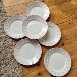 Set of 6 flat plates FB 26 Badonviller