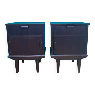 Pair of Scandinavian bedside tables - vintage