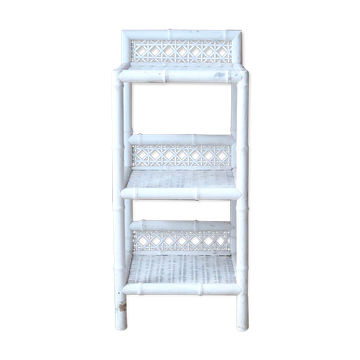 White rattan side table from the 1950s